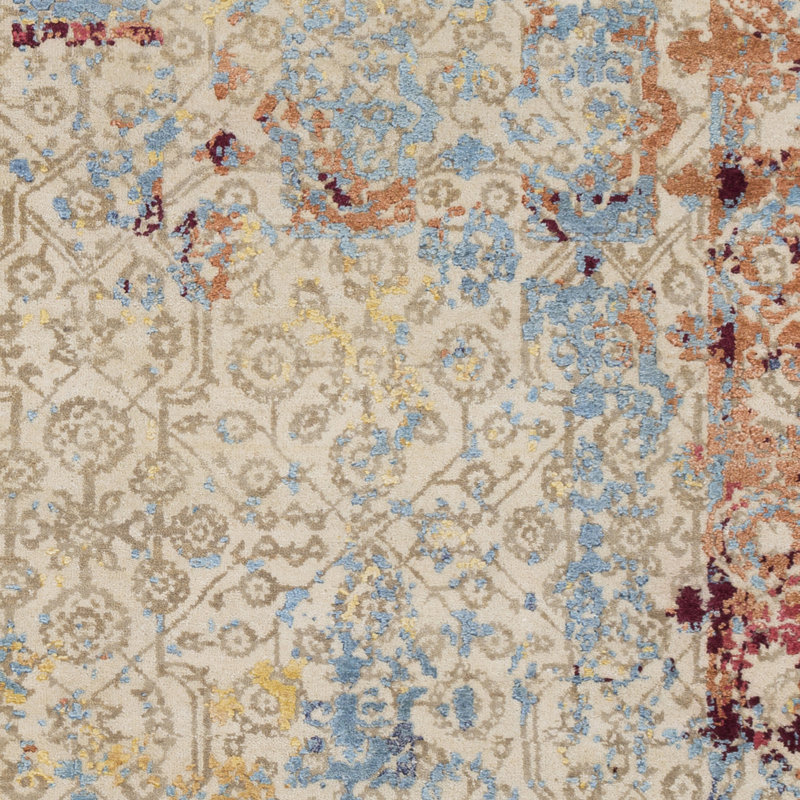 Colaba Silk Abstract Area Rug, Rectangle 2' x 3'
