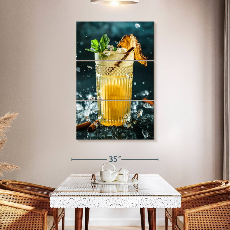 Yarlin, cocktail d'ananas, H 50 po x l 32 po