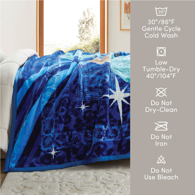 Couverture en peluche Nestl, Très grand, Bleu