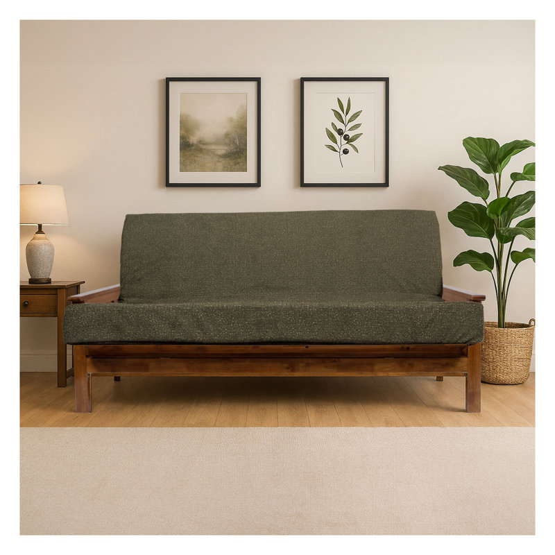 Memory Foam Infused Full Size Futon Mattress with Washable Removable Cover - Heavy-Duty Zipper, Foldable Sofa Bed Cushion for Guest Room, Apartment, Dorm (Frame NOT Included)