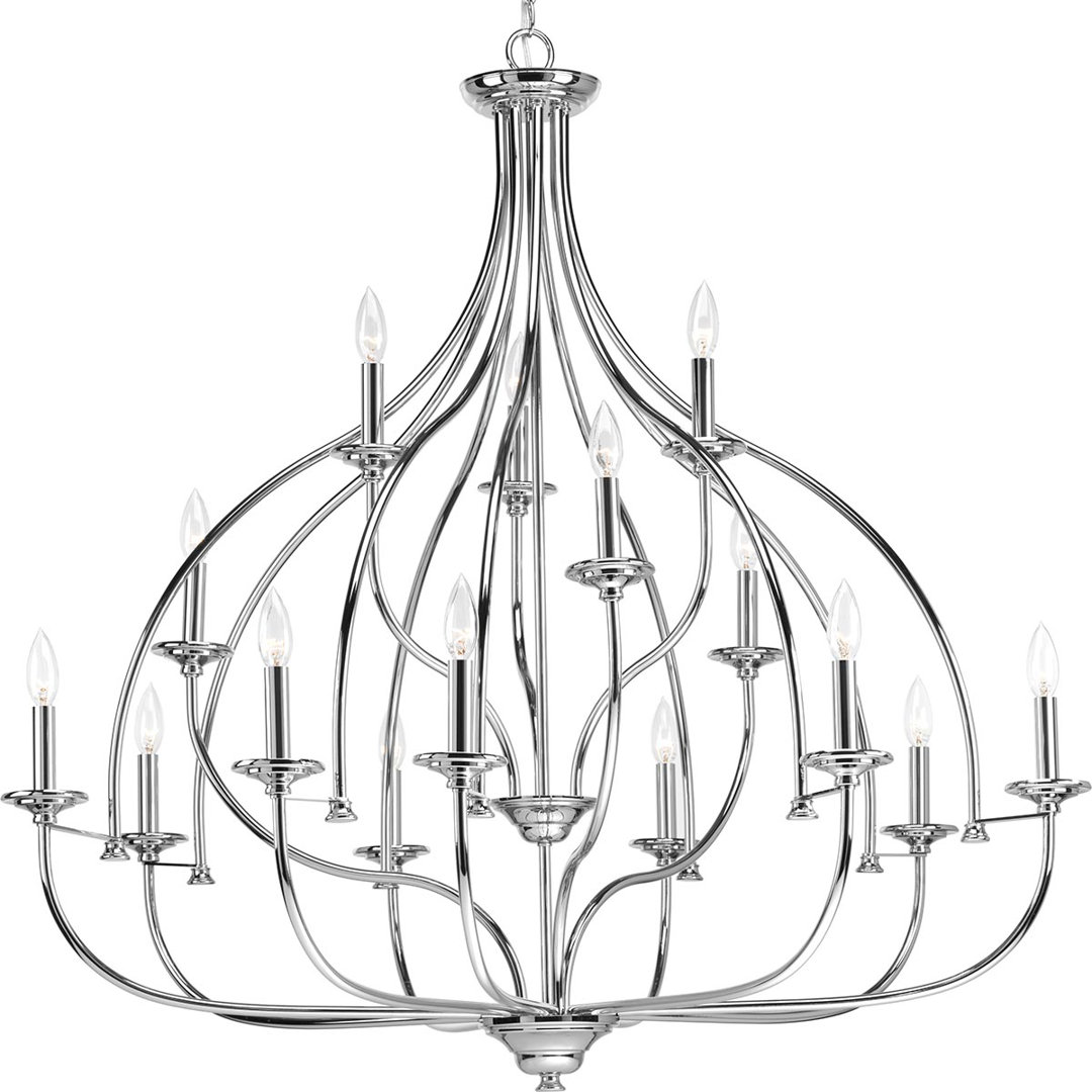 Harrod 15 - Light Candle Style Tiered Chandelier Alcott Hill®
