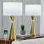 Lampe de table moderne en métal doré poli avec port USB 28 po Warrnambool pour salon de chambre à coucher-1984381075