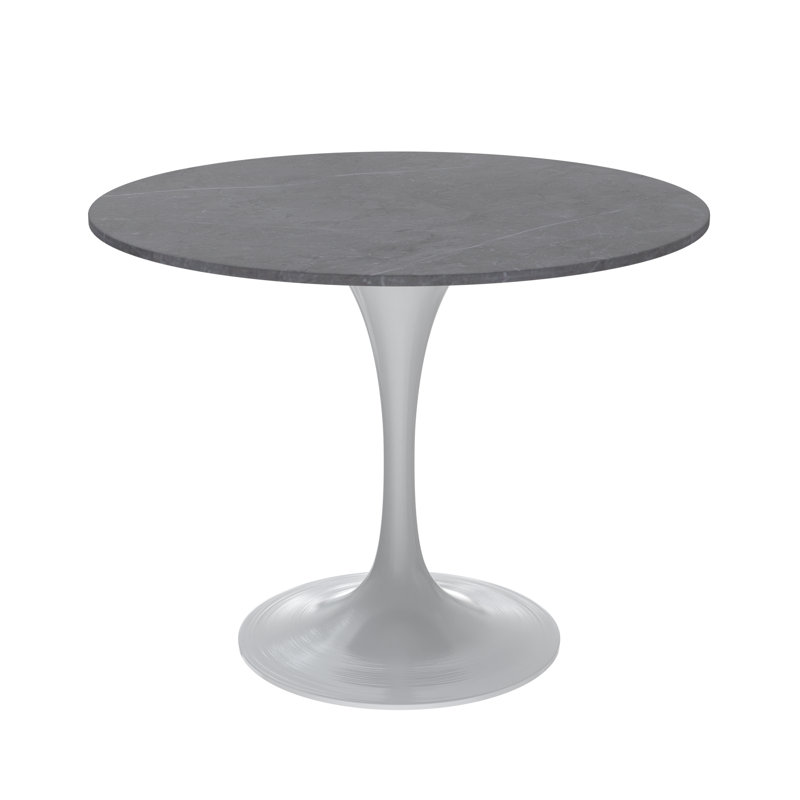 Table de salle à manger Heatherton, Gris, 29.69" H x 35.43" W x 35.43" D