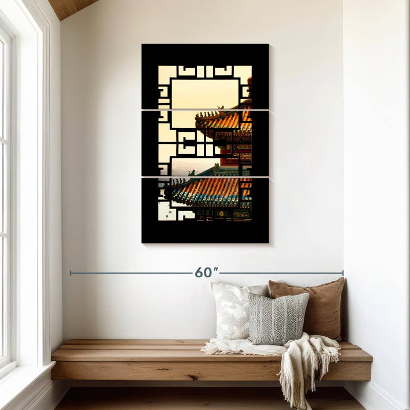 Nicci Asian Window Sunset, H 45 po x l 28 po