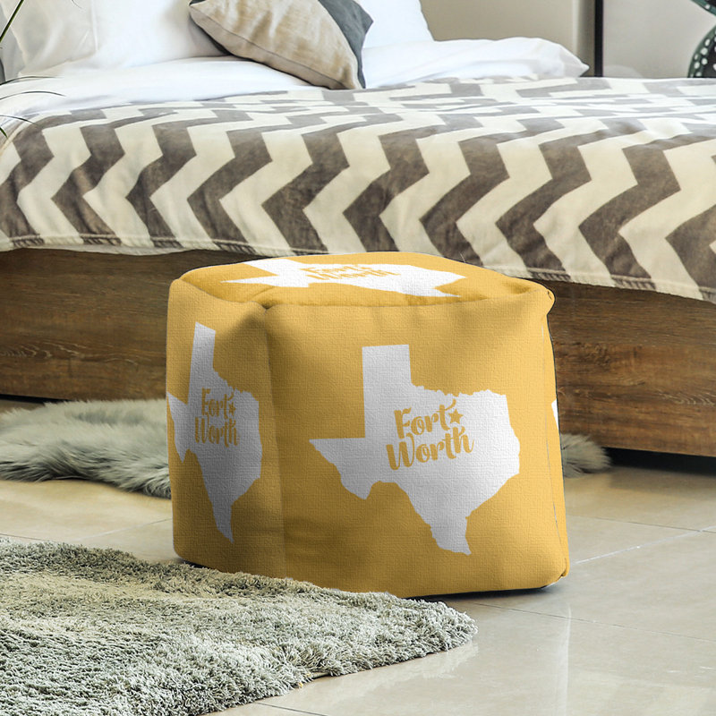 Repose-pieds cube fort à partir du texas, Jaune