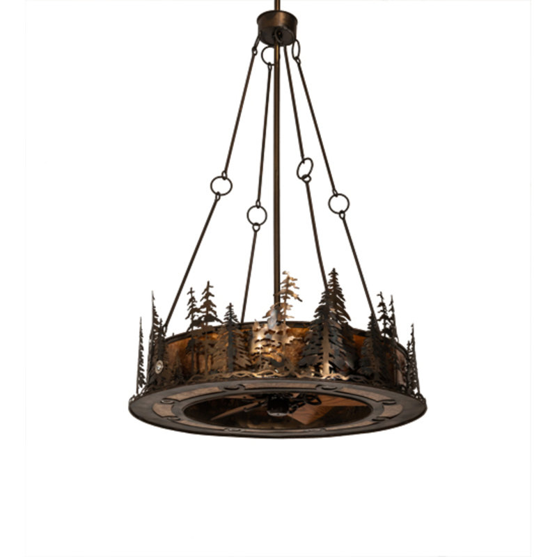 Tall Pines LED Downrod Ceiling Fan