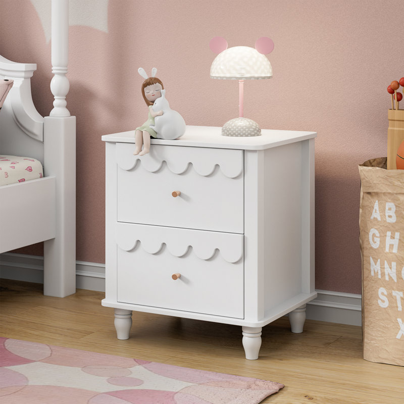 Dorlan 19.7“W Cute Cloud shape Nightstand, White