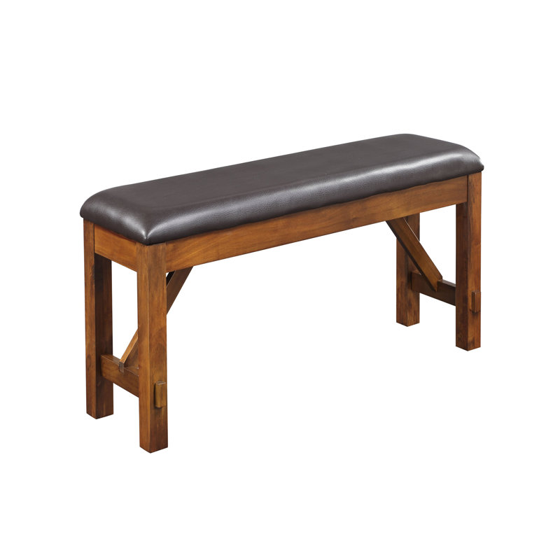 Banc espresso et noyer avec siège rembourré