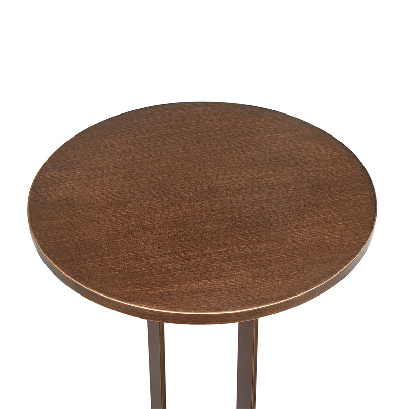 Table d'appoint ronde en bronze antique