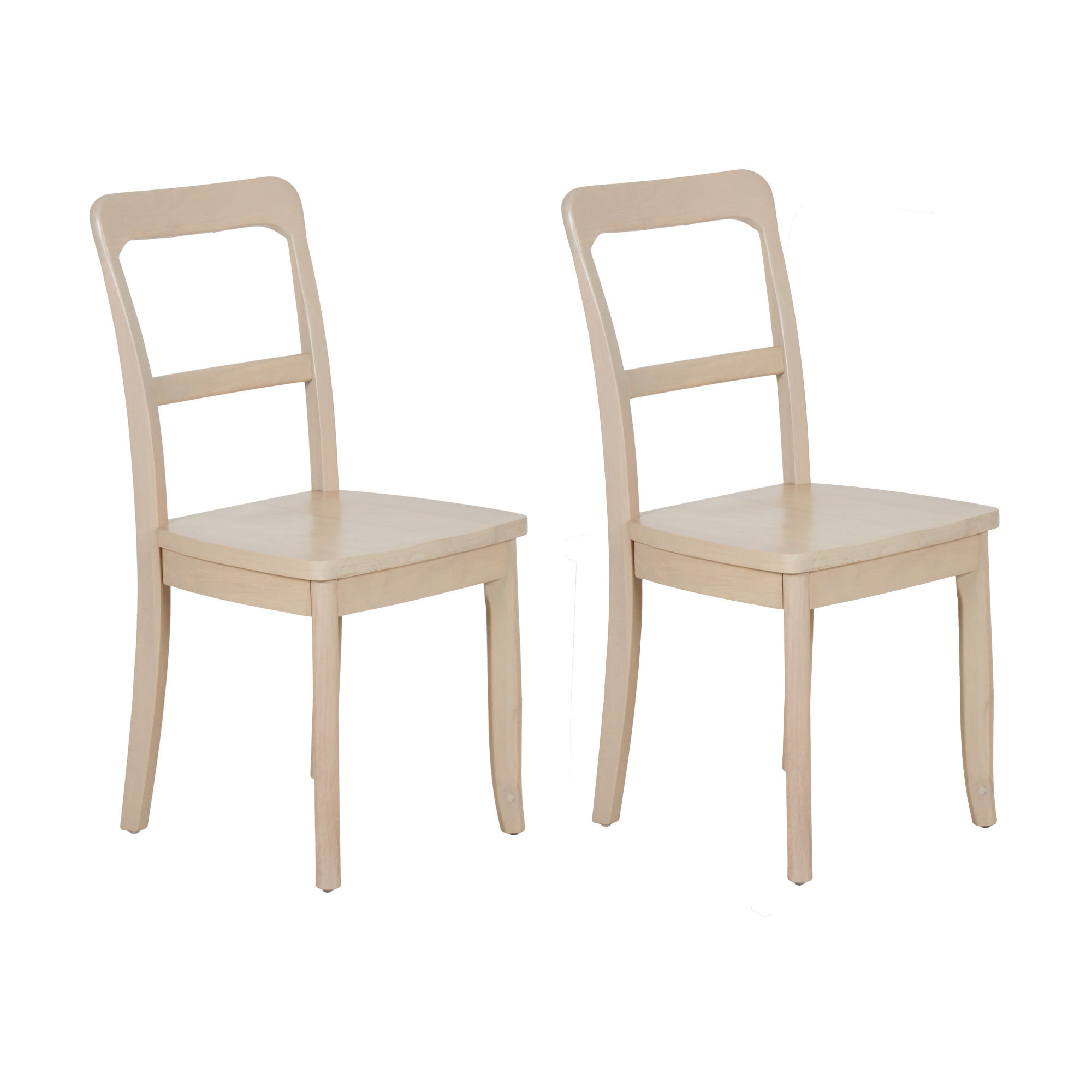 White solid wood online dining chairs