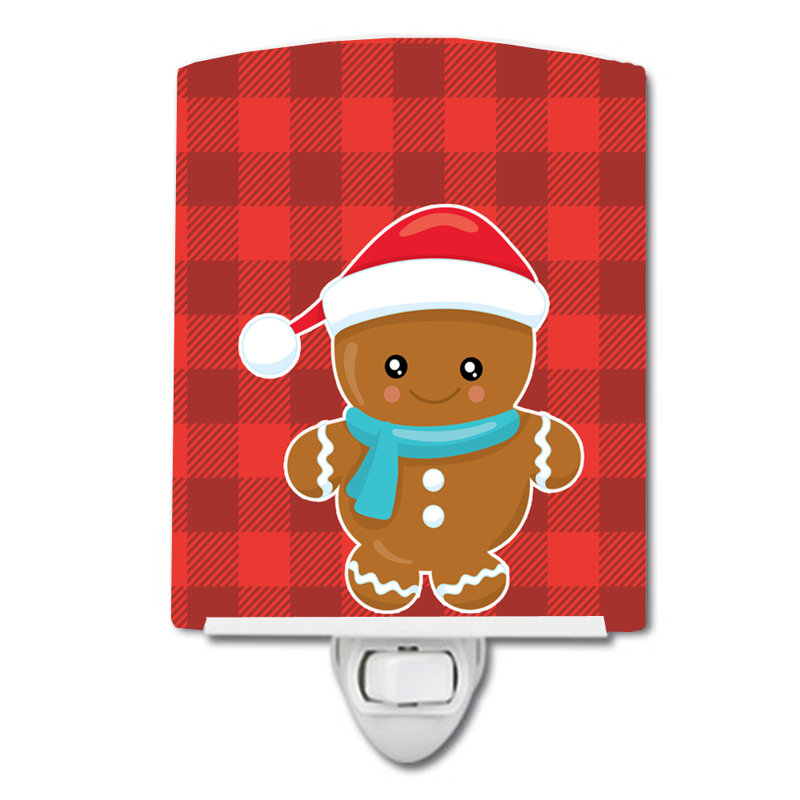 Silloth Gingerbread Santa Hat Ceramic Night Light