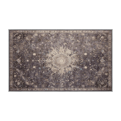 Tapis gris lavable à la machine