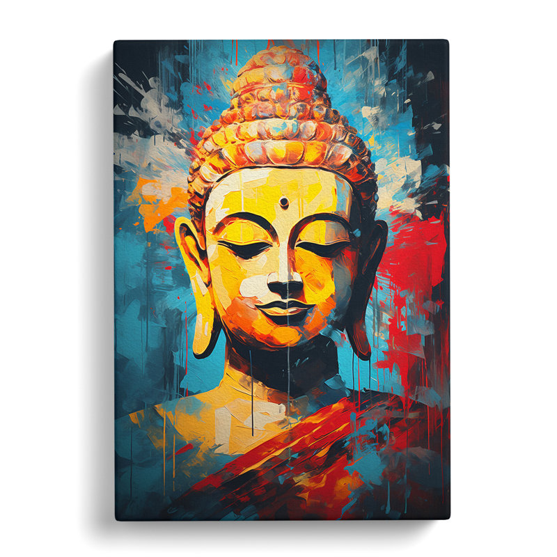 Buddha Abstract No.2 - Wrapped Canvas Print, 50cm H x 35cm W x 3cm D