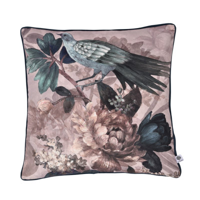 Windsford Floral Brown Square Cushion Cover