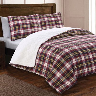 Dakota Polyester Flannel Plaid Quilt
