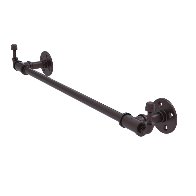 Barre à serviettes murale 18" avec crochets Bayer, Bronze antique