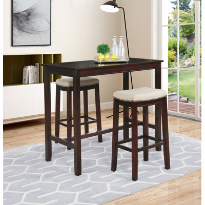 Bartonville Solid Wood Base Pub Table