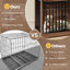 Meuble pour cage 38 po, table cage robuste avec 2 tiroirs de rangement et tablettes, table de bout avec porte coulissante pour chien à l'intérieur, table de bout