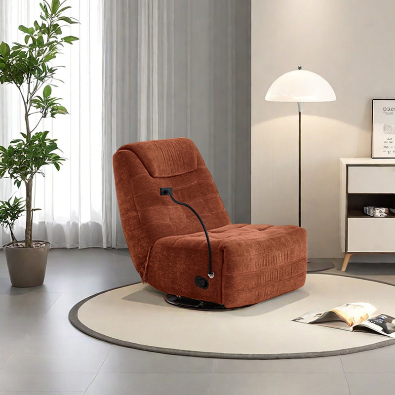 Méridienne légère et ergonomique en chenille, Caramel
