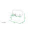 Banc de rangement ovale rembourré 43 po, blanc ivoire Boucle
