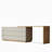 Modern Style L-shaped Bedroom Vanity With 6 Drawers