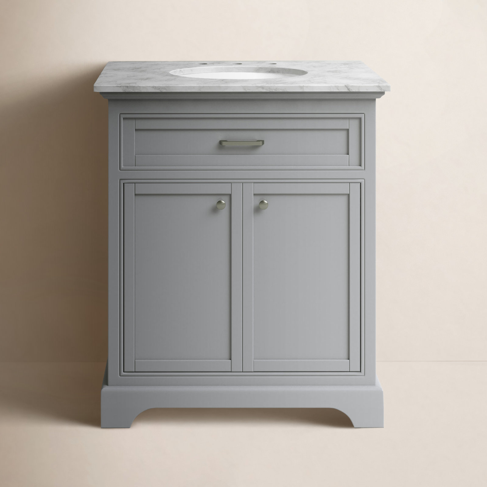 Hermes 30'' Single Bathroom Vanity, Light Gray