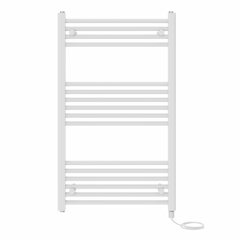 Straight Towel Rail Heated Towel Rails, 100cm H x 60cm W x 3cm D, White