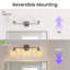 Luminaire de salle de bain à 3 lumières à intensité variable, luminaires modernes avec abat-jour en verre transparent (3 ampoules B11 incluses)-1419715188