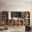 Ensemble de 4 meubles télé modulaires Jagger Series 1A2I, brun clair-694202319