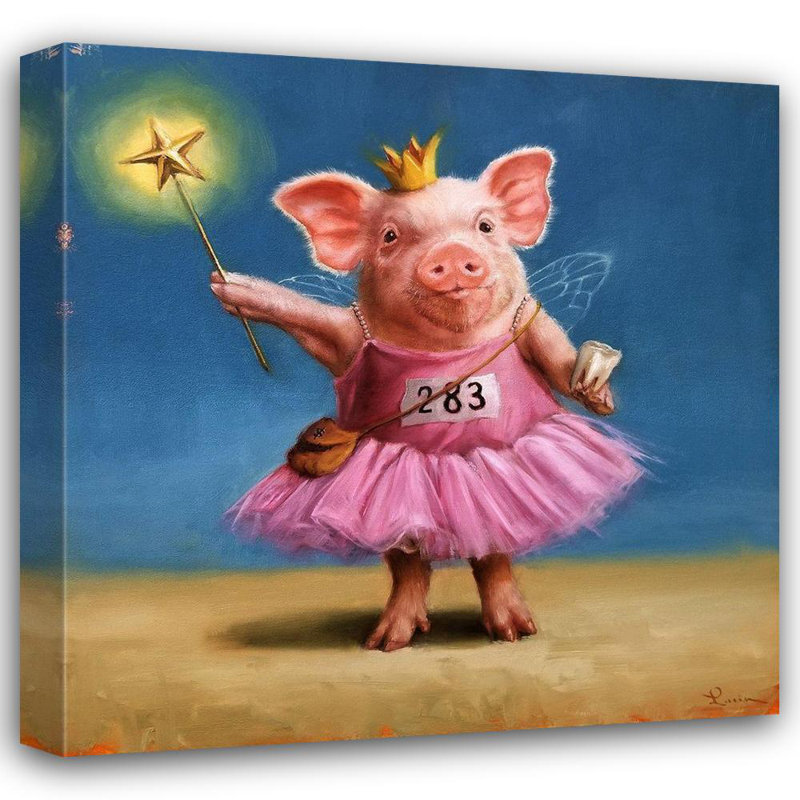 Art sur toile tendue, Trinx Heffernan, Lucia Gallery: Tooth Fairy, H 36 po x l 36 po