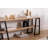 Modern TV Stand with Metal Frame, Sapphire & Black Finish, 63.0 x 11.8 x 19.1 inches | 100% Melamine Coated Particle Board, 0.7 inches Thick | Stylish Industrial Design for Living Room & Entertainment Spaces-39467436
