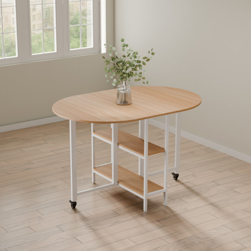 Oval Folding Table, 75cm H x 120cm W x 80cm D