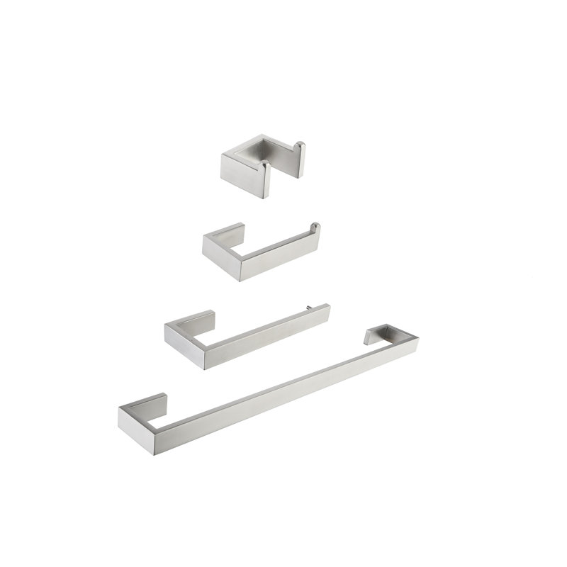 Ensemble de quincaillerie de salle de bain 4 pièces en acier inoxydable