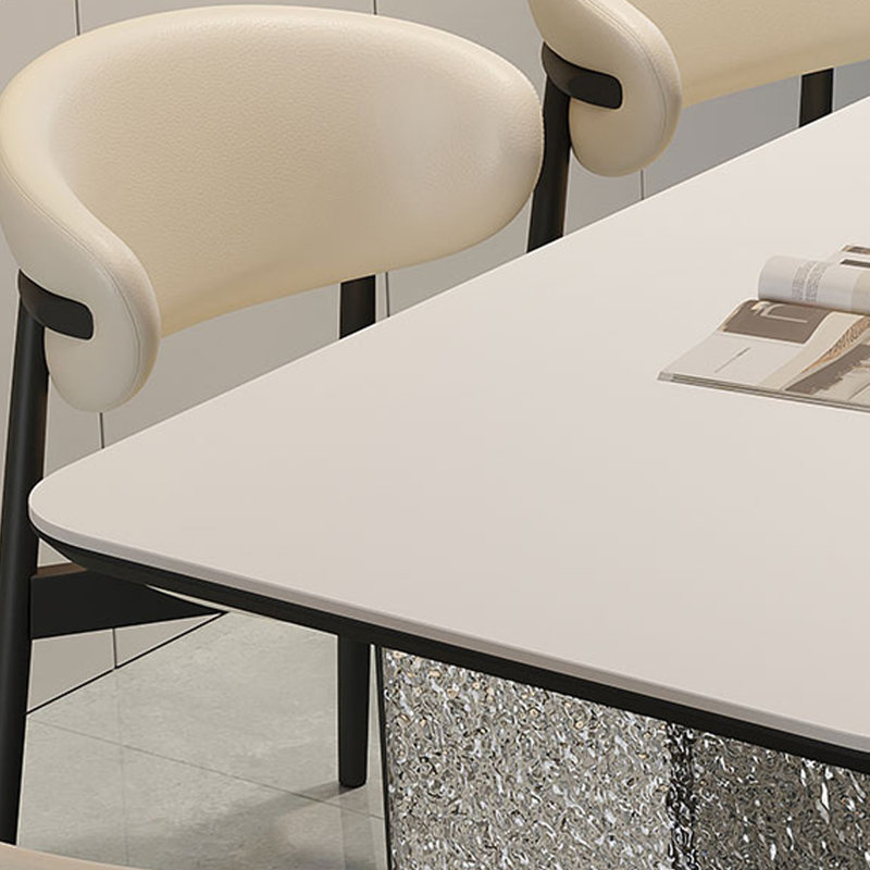 Modern minimalist creative dining table, 29.53"H x 70.87"L x 35.43"W