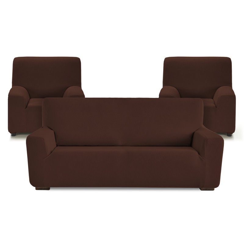 Milan Sofa Slipcover, Set 3+1+1 Seats, Blue