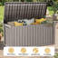 Coffre de rangement en résine 150 gallons - Banc de rangement extérieur verrouillable et imperméable-124652302
