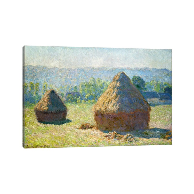 Haystack - End Of The Summer by Claude Monet - Wrapped Canvas Painting