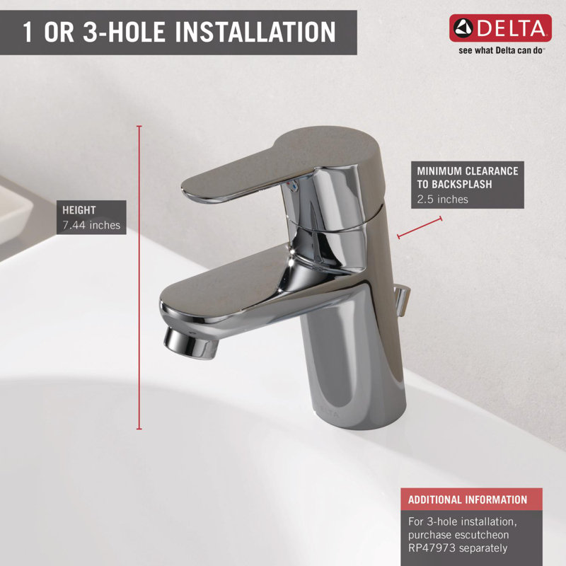 Project-Pack Bathroom Faucet with Drain Assembly