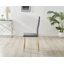 Edzard Marble Effect & Chrome Metal Rectangular Dining Table Set - 4 Luxury Velvet Dining Chairs-88498191-88498178