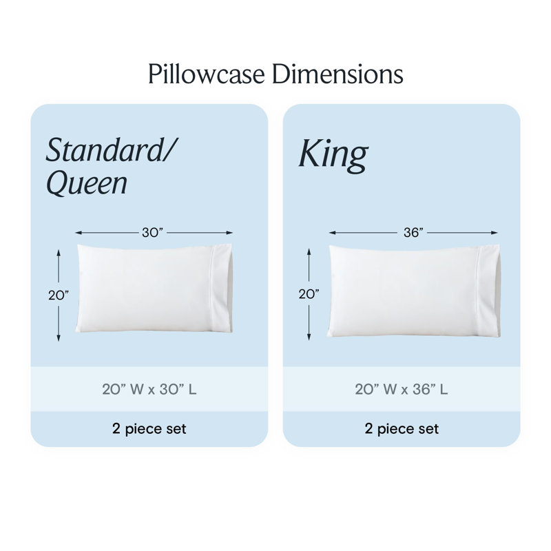 LuxClub 2 PC Aqua King Performance Microfiber Solid Pillowcase Set, Aqua, King Pillowcase