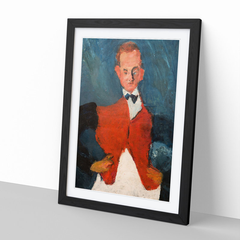 The Waiter by Chaim Soutine - Picture Frame Painting, Black, 36cm H x 27cm W x 2cm D