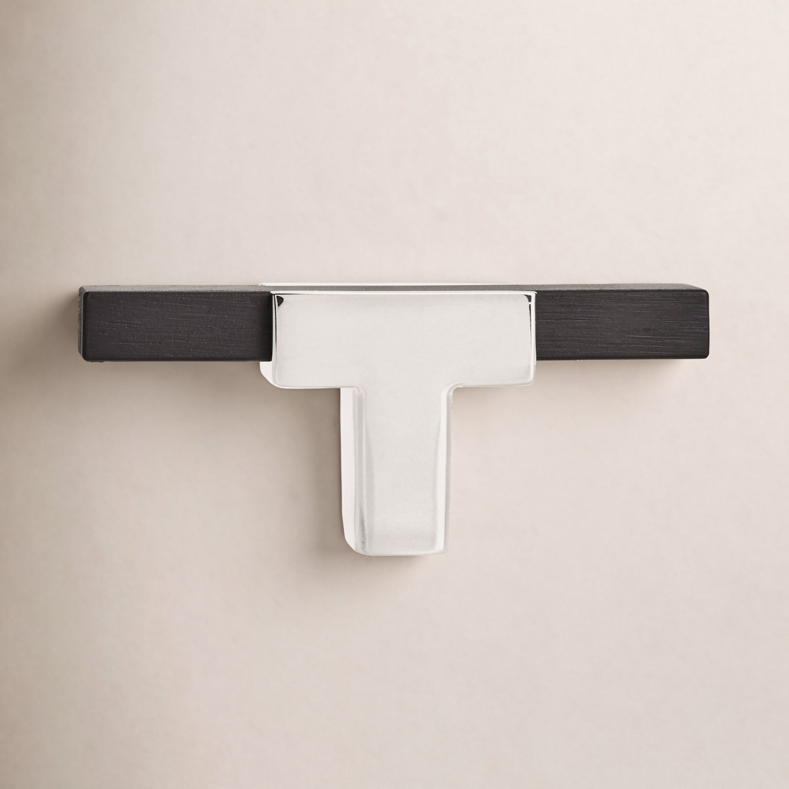 Urbanite Bar Cabinet Knob, Polished Chrome/Brushed Matte Black