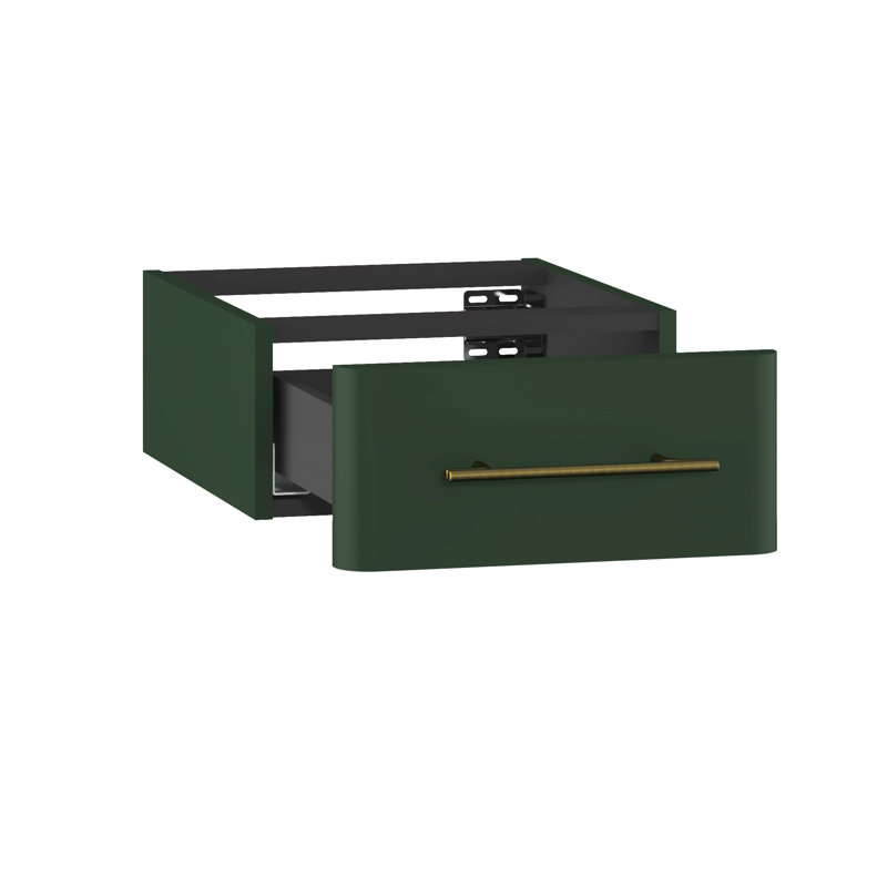 Ashaud Wall Bathroom Storage, Conifer Green Supermatt/Gold