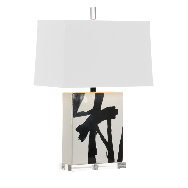 Abstract Composition Table Lamp, White
