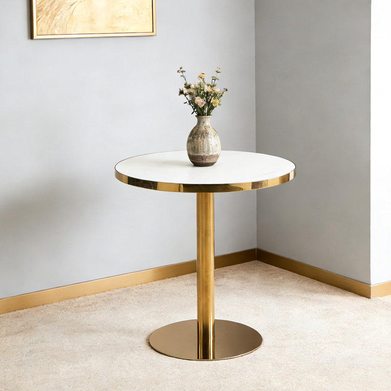 Table basse Mid-Century moderne, table de salle à manger multifonctionnelle pour 4 à 6 personnes et grande table basse, plateau en panneau de fibres à densité moyenne blanc pour le salon, la cuisine et le bureau