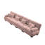 Canapé modulaire 4 places à assise profonde et canapé modulaire, canapé en chenille Canapé rembourré confortable pour salon, appartement, studio, bureau, chenille-375491155-375491166