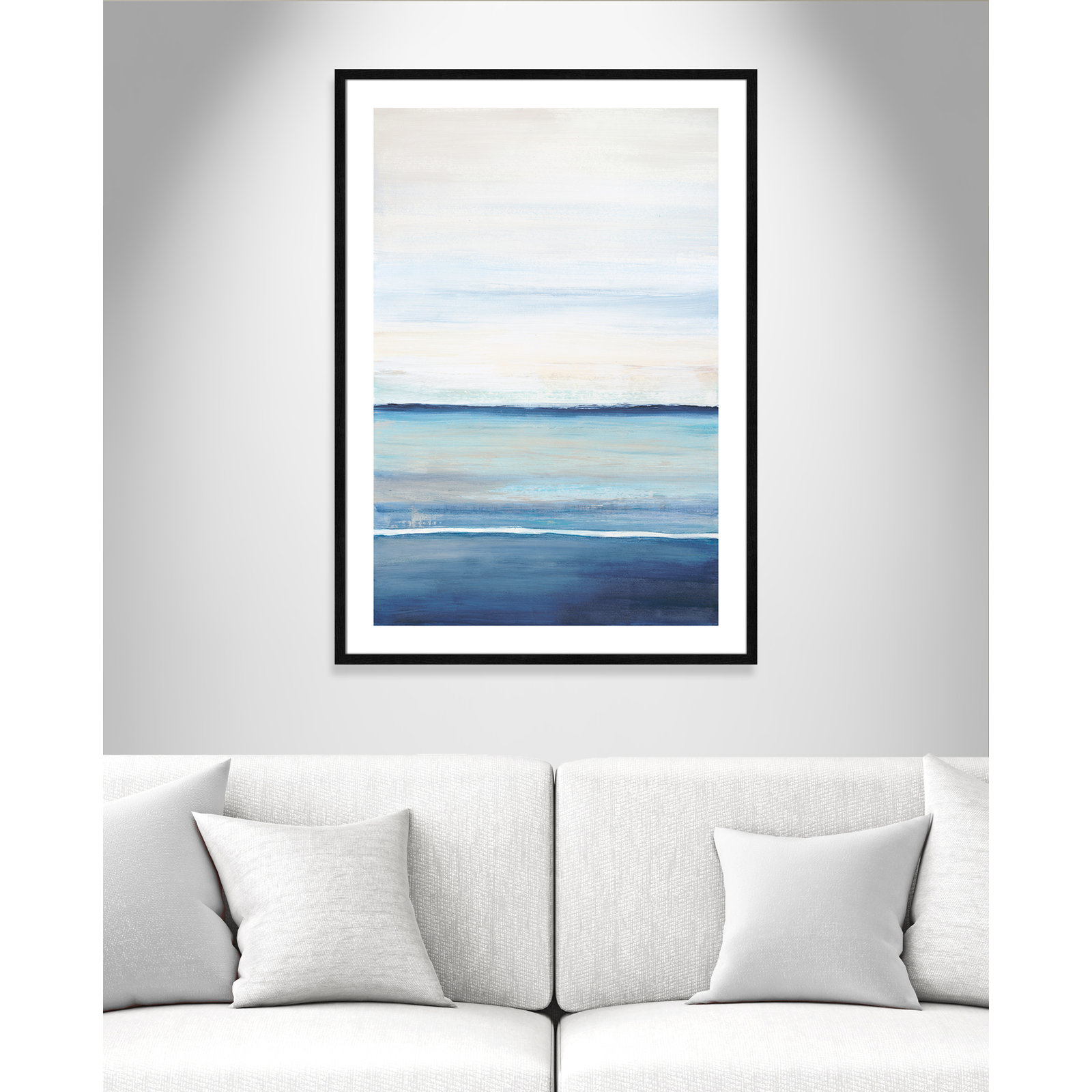 Black Wood Framed Paper, 41.5" H x 29.5" W x 0.75" D