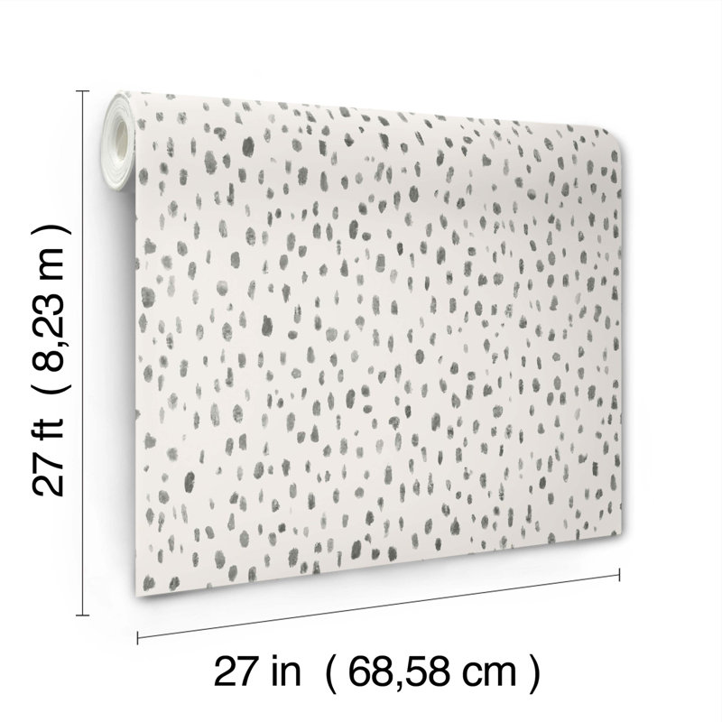 Abstract Wallpaper Roll, Charcoal