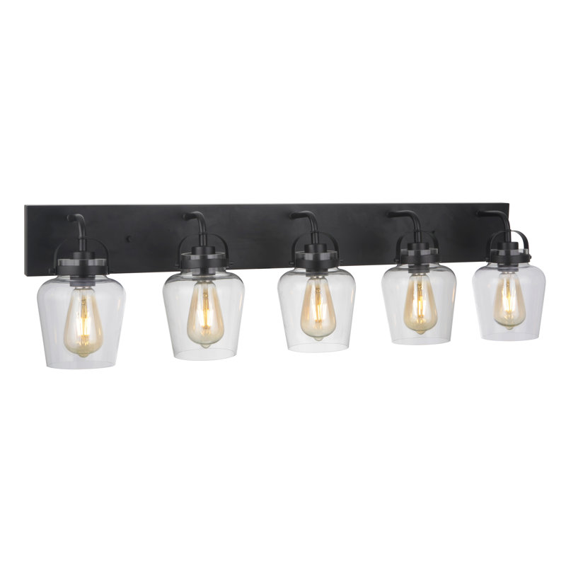 Éclairage pour salle de bain 5 lumières Trystan, Dos plat