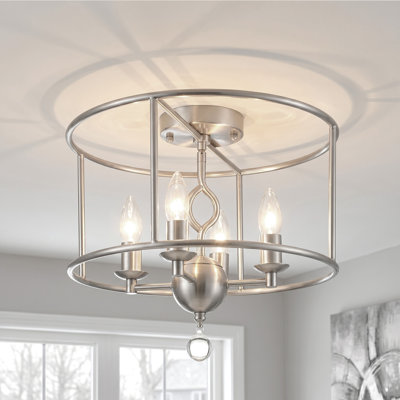 4-Light Farmhouse Semi Flush Mount